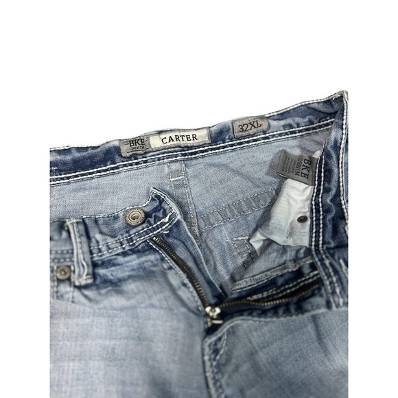 BKE Carter Men's Jeans 32XL Tall (32x36) Straight Light Wash Denim Stretch - Picture 7 of 11